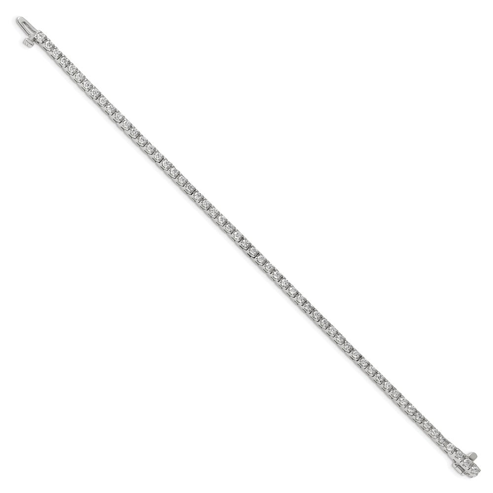 14k White Gold Complete 2.18 carat Round AA Diamond 4-prong 7 inch Tennis Bracelet