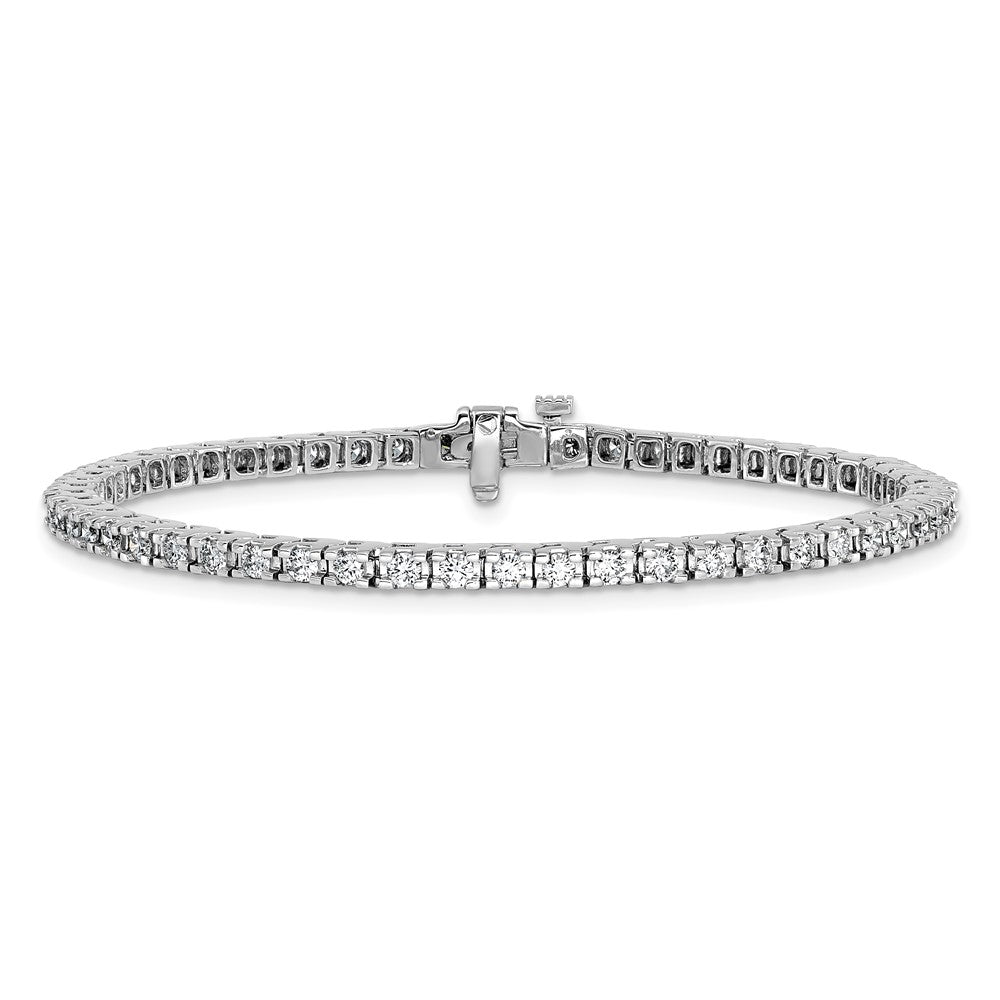 True Origin 14K White Gold 2 1/5 carat Lab Grown Diamond VS+ F+ Complete Tennis Bracelet