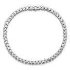 14k White Gold Complete 2.18 carat Round AAA Diamond 4-prong 7 inch Tennis Bracelet