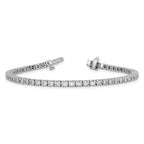 14k White Gold Complete 2.18 carat Round A Diamond 4-prong 7 inch Tennis Bracelet