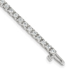 14k White Gold Complete 2.18 carat Round A Diamond 4-prong 7 inch Tennis Bracelet