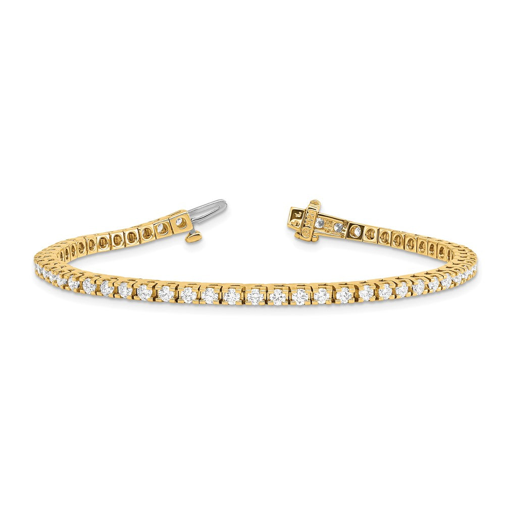 14k 2 7/8 carat Lab Grown Diamond VS/SI+ G+ Complete Round Tennis Bracelet