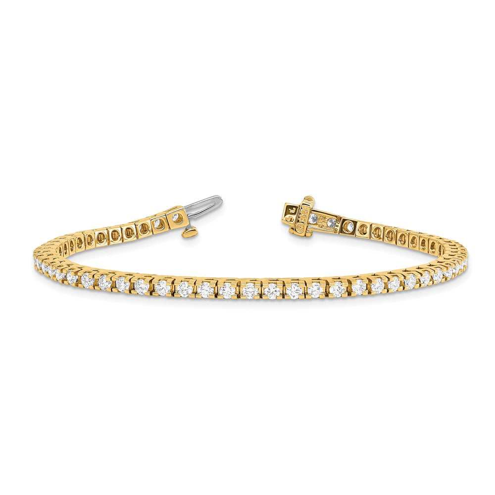 14k 2 7/8 carat Lab Grown Diamond VS/SI+ G+ Complete Round Tennis Bracelet