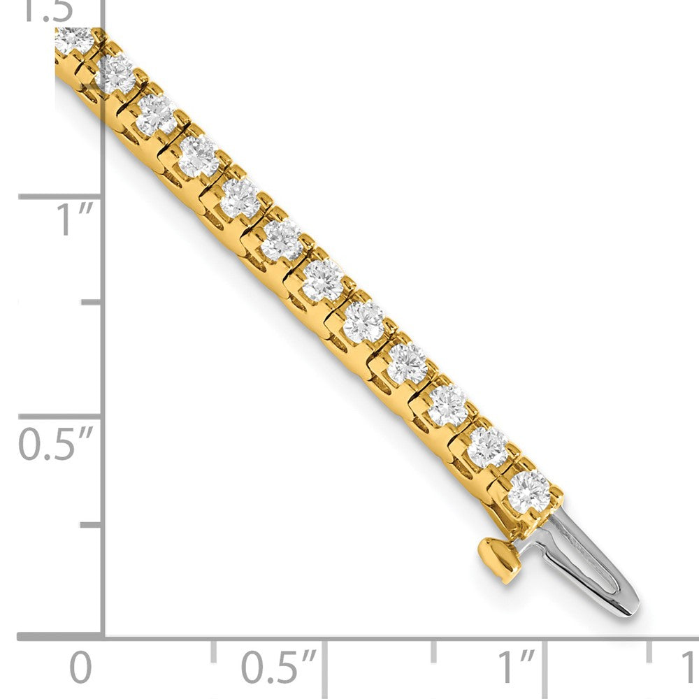 14k 2 7/8 carat Lab Grown Diamond VS/SI+ G+ Complete Round Tennis Bracelet