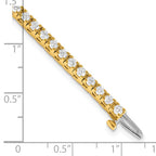 14k Complete 2.86 carat Round A Diamond 4-prong 7 inch Tennis Bracelet