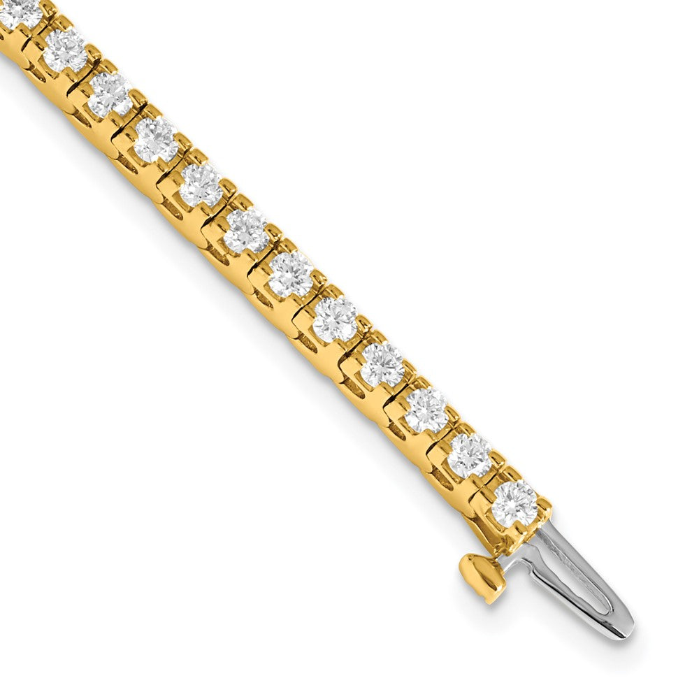 14k 2 7/8 carat Lab Grown Diamond VS/SI+ G+ Complete Round Tennis Bracelet