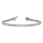 14k White Gold Complete 2.86 carat Round A Diamond 4-prong 7 inch Tennis Bracelet