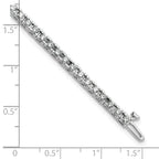 14k White Gold 2 7/8 carat Lab Grown Diamond VS/SI+ G+ Complete Round Tennis Bracelet