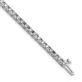 14k White Gold Complete 2.86 carat Round A Diamond 4-prong 7 inch Tennis Bracelet