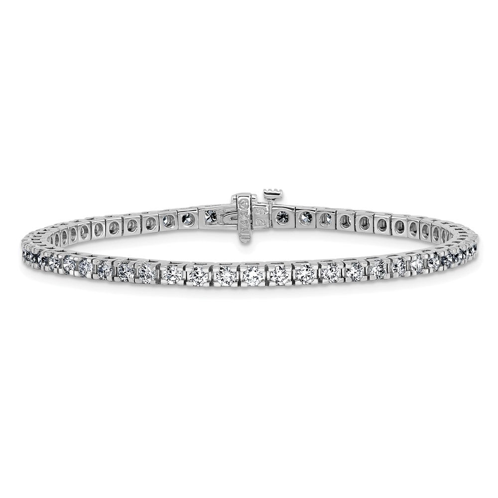 14kw 3.00ctw. Near Colorless Moissanite 4 Prong Tennis Bracelet
