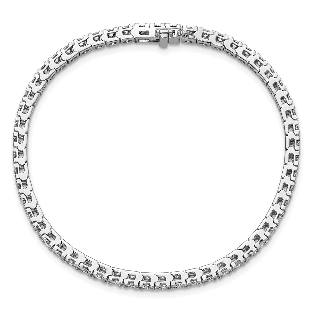 14kw 3.00ctw. Near Colorless Moissanite 4 Prong Tennis Bracelet