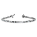 14kw 3.00ctw. Near Colorless Moissanite 4 Prong Tennis Bracelet
