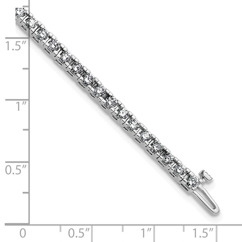 14kw 3.00ctw. Near Colorless Moissanite 4 Prong Tennis Bracelet