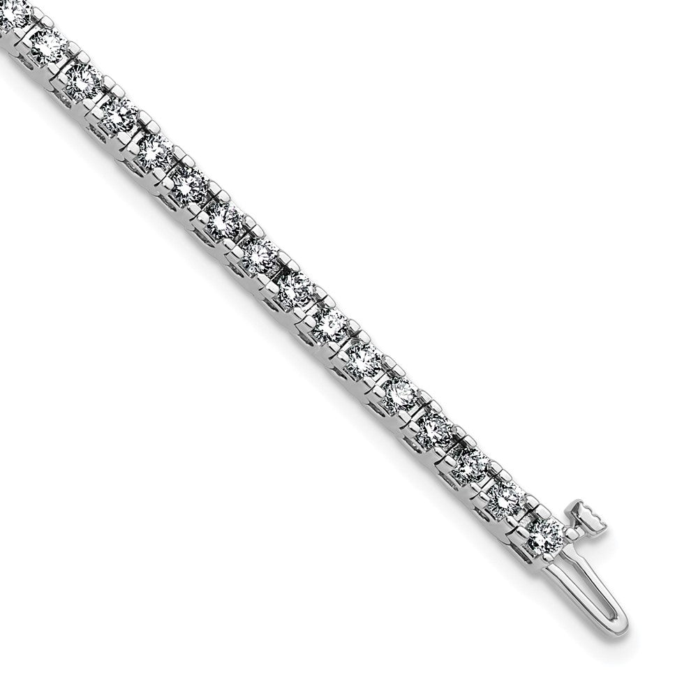 14kw 3.00ctw. Near Colorless Moissanite 4 Prong Tennis Bracelet