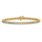 14ky 3.00ctw. Near Colorless Moissanite 4 Prong Tennis Bracelet
