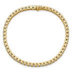 14ky 3.00ctw. Near Colorless Moissanite 4 Prong Tennis Bracelet
