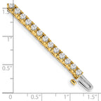 True Origin 14K Yellow Gold 4 1/10 carat Lab Grown Diamond VS+ F+ Complete Tennis Bracelet