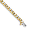 True Origin 14K Yellow Gold 4 1/10 carat Lab Grown Diamond VS+ F+ Complete Tennis Bracelet