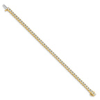 14ky 5.00ctw. Colorless Moissanite 4 Prong Tennis Bracelet