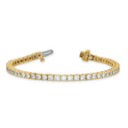 14ky 5.00ctw. Colorless Moissanite 4 Prong Tennis Bracelet