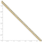14ky 5.00ctw. Colorless Moissanite 4 Prong Tennis Bracelet