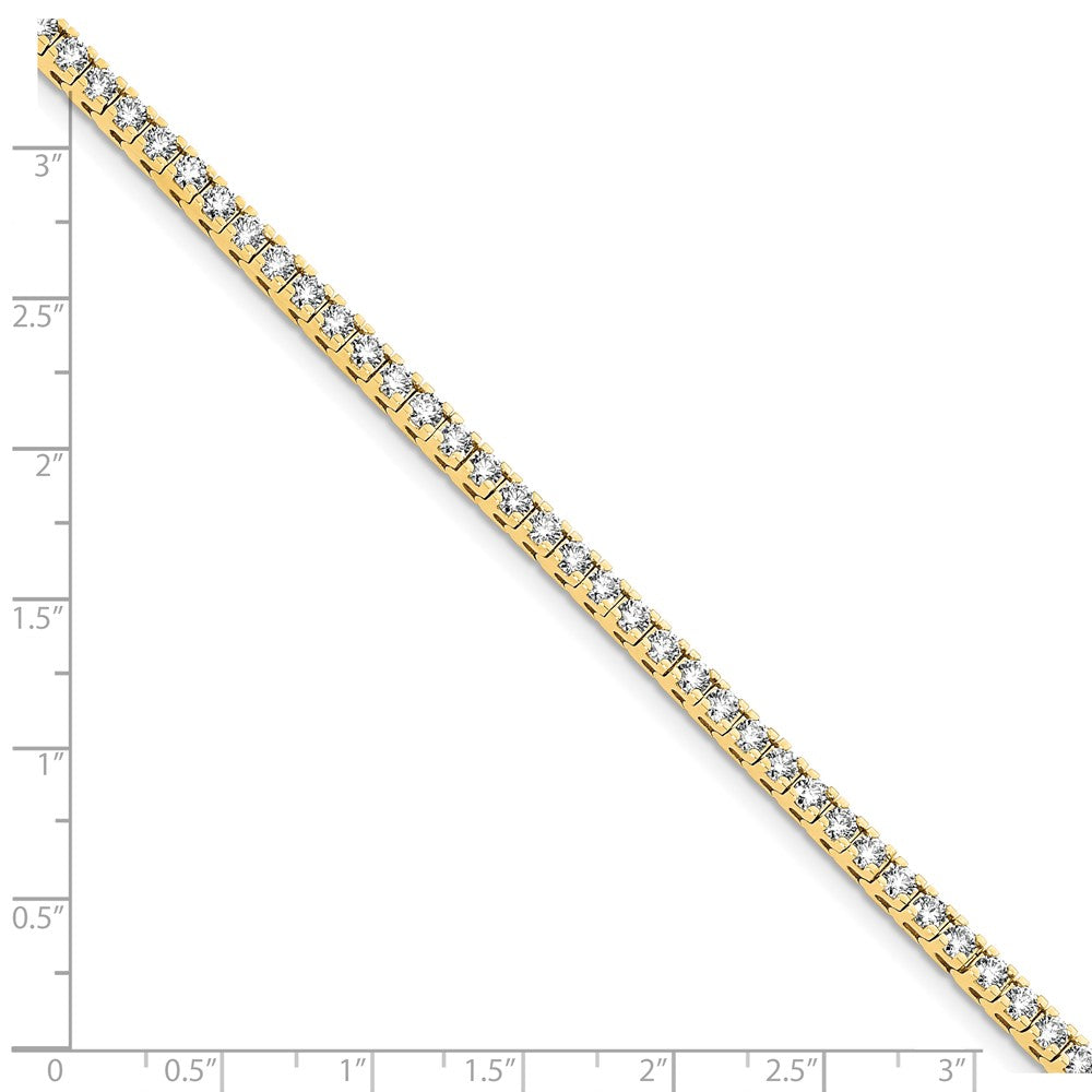 14ky 5.00ctw. Colorless Moissanite 4 Prong Tennis Bracelet