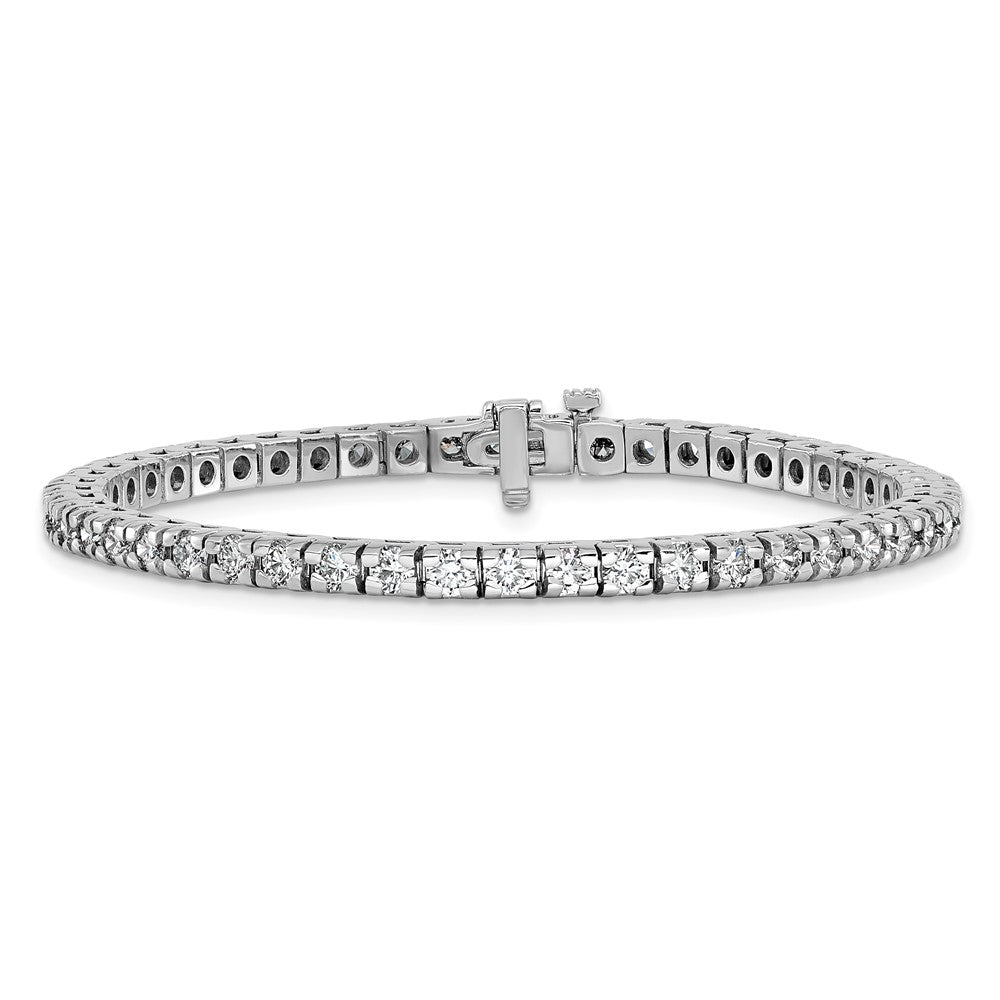True Origin 14K White Gold 4 5/8 carat Lab Grown Diamond VS+ F+ Complete Tennis Bracelet