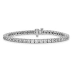 14k White Gold 4 5/8 carat Lab Grown Diamond VS/SI+ G+ Complete Round Tennis Bracelet
