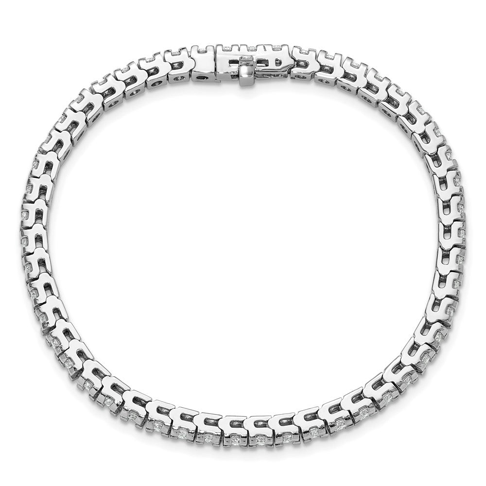 True Origin 14K White Gold 4 5/8 carat Lab Grown Diamond VS+ F+ Complete Tennis Bracelet