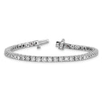 14k White Gold 4 5/8 carat Lab Grown Diamond VS/SI+ G+ Complete Round Tennis Bracelet