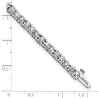 True Origin 14K White Gold 4 5/8 carat Lab Grown Diamond VS+ F+ Complete Tennis Bracelet