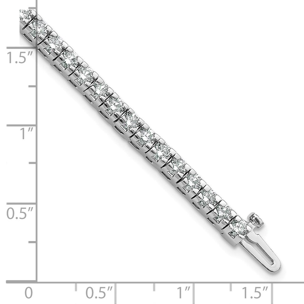 14k White Gold 4 5/8 carat Lab Grown Diamond VS/SI+ G+ Complete Round Tennis Bracelet