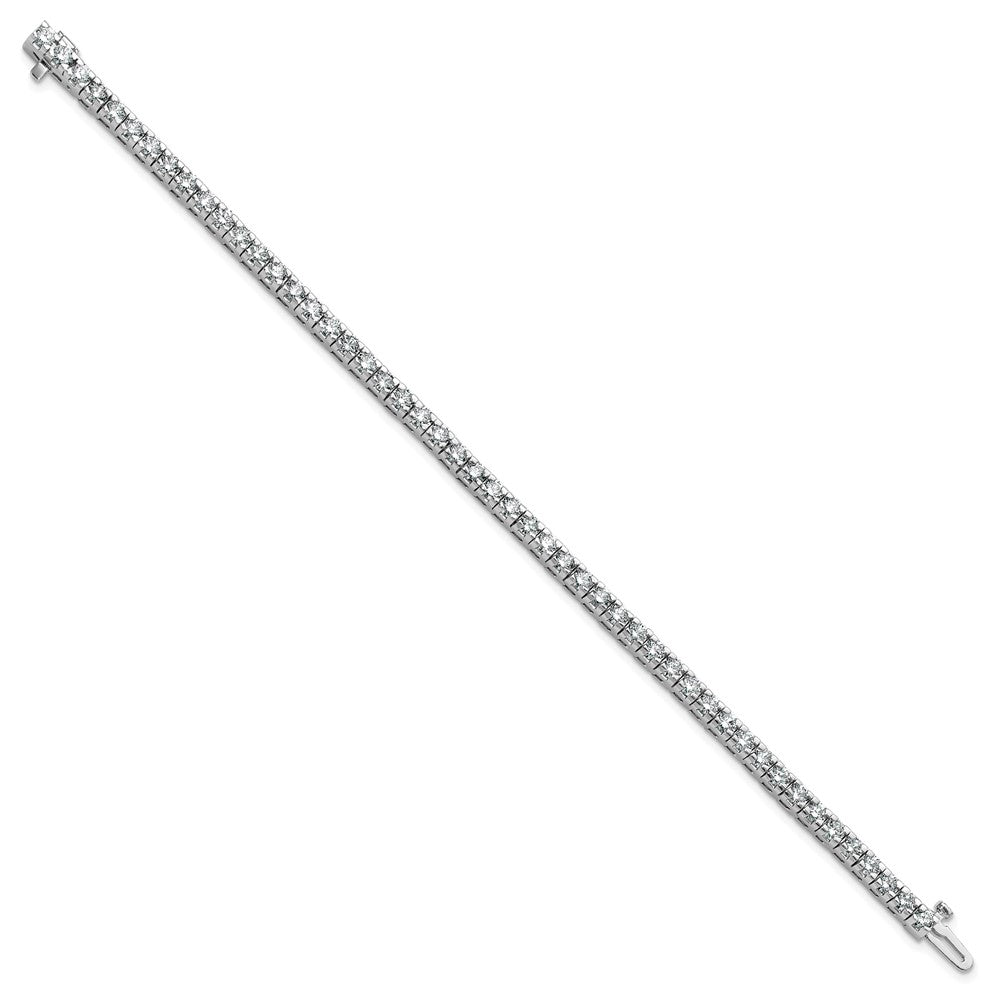 14kw 5.00ctw. Near Colorless Moissanite 4 Prong Tennis Bracelet