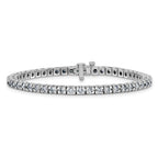 14kw 5.00ctw. Colorless Moissanite 4 Prong Tennis Bracelet