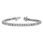 14kw 5.00ctw. Colorless Moissanite 4 Prong Tennis Bracelet