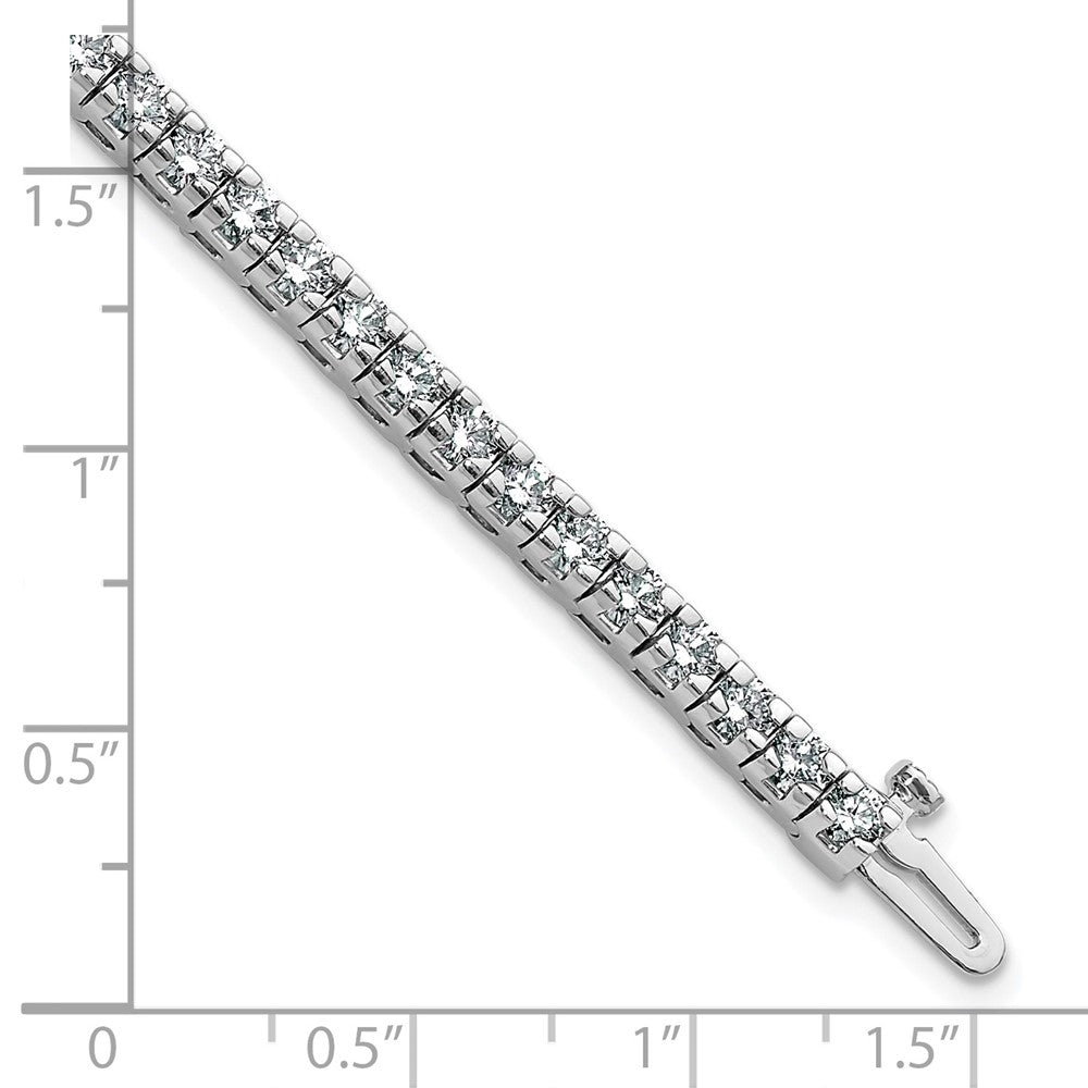 14kw 5.00ctw. Near Colorless Moissanite 4 Prong Tennis Bracelet