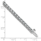 14kw 5.00ctw. Near Colorless Moissanite 4 Prong Tennis Bracelet