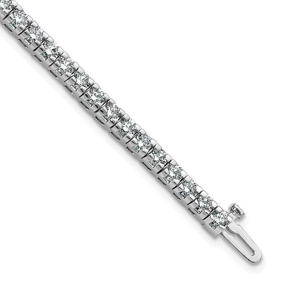 14kw 5.00ctw. Near Colorless Moissanite 4 Prong Tennis Bracelet