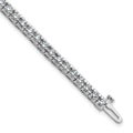 14kw 5.00ctw. Colorless Moissanite 4 Prong Tennis Bracelet