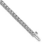 14kw 5.00ctw. Colorless Moissanite 4 Prong Tennis Bracelet