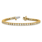 14k 4 5/8 carat Lab Grown Diamond VS/SI+ G+ Complete Round Tennis Bracelet