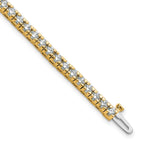 True Origin 14K Yellow Gold 4 5/8 carat Lab Grown Diamond VS+ F+ Complete Tennis Bracelet
