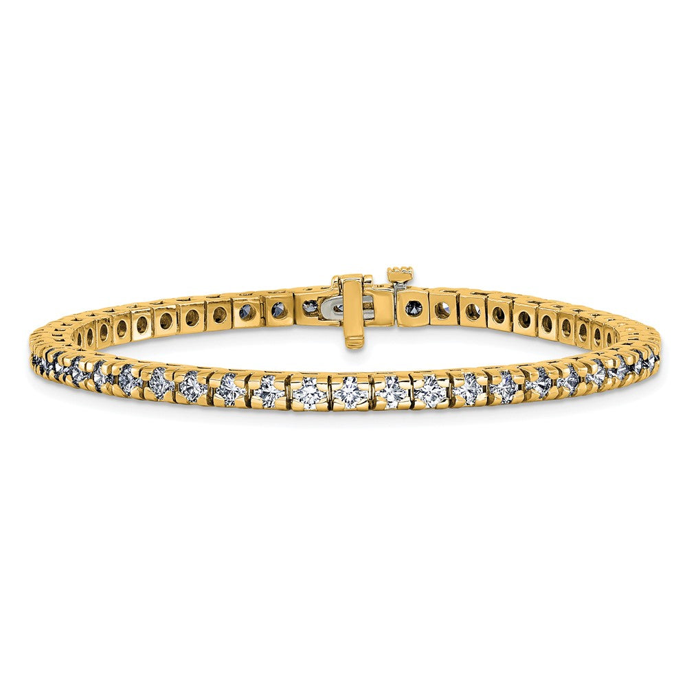 14ky 5.00ctw. Near Colorless Moissanite 4 Prong Tennis Bracelet