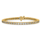 14ky 5.00ctw. Near Colorless Moissanite 4 Prong Tennis Bracelet