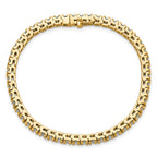 14ky 5.00ctw. Near Colorless Moissanite 4 Prong Tennis Bracelet