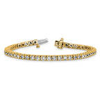 14ky 5.00ctw. Near Colorless Moissanite 4 Prong Tennis Bracelet