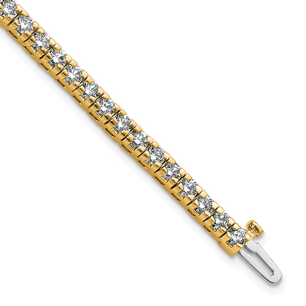 14ky 5.00ctw. Near Colorless Moissanite 4 Prong Tennis Bracelet