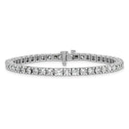 True Origin 14K White Gold 6 3/8 carat Lab Grown Diamond VS+ F+ Complete Tennis Bracelet