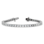 True Origin 14K White Gold 6 3/8 carat Lab Grown Diamond VS+ F+ Complete Tennis Bracelet
