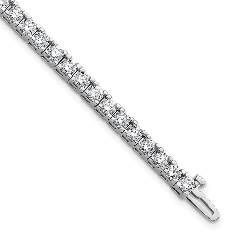 True Origin 14K White Gold 6 3/8 carat Lab Grown Diamond VS+ F+ Complete Tennis Bracelet